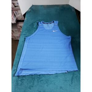 Nike Tank Top Men Extra Large Blue Dri-Fit Training Running Lightweight Race Day